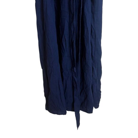 NWT! Gap navy crinkle gauze midi dress. Size large - Picture 7 of 9